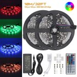 Ruban lumineux led 300 rvb 5050 smd - avec tlcommande - intrieur - 10m