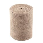Ruban en toile de jute rustique omabeta - 10m - décoration de table pour mariage et fête Ruban en toile de jute rustique omabeta - 10m - décoration de table pour mariage et fête