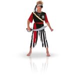 Dguisement pirate - rubies costume co - 3 - 4 ans - top rouge et noir - pantalon ray - ceinture rouge ...