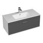 Rubite meuble salle de bain simple vasque 1 tiroir couleur - anthracite mod�le - largeur 100 cm