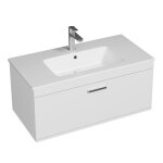 Rubite meuble salle de bain simple vasque 1 tiroir couleur - blanc mod�le - largeur 90 cm