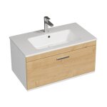 Rubite meuble salle de bain simple vasque 1 tiroir couleur - chne modle - largeur 80 cm