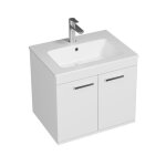Rubite meuble salle de bain simple vasque 2 portes couleur - blanc modle - largeur 60 cm