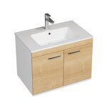 Rubite meuble salle de bain simple vasque 2 portes couleur - ch�ne mod�le - largeur 70 cm