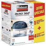 Rubson a�ro 360 1 appareil + 4 recharges offre sp�ciale absorbeur dhumidit� 40m�
