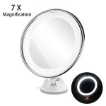 Ruimio mirror de maquillage r�glable 7x grossissement avec led pour voyage(blanc)