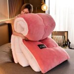 Couette - rumocovo - 220x240cm - duvet dhiver - cachemire - microfibre rose
