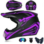 Rumocovo casque de moto pour enfant ou adulte avec gants masque lunettes casque motocross cross off ...