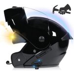 Rumocovo� casque moto modulable bluetooth int�gr� casque de adulte avec visi�re haute d�finition casque ...