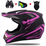 Rumocovo casque de motocross garons filles casque de cross moto set avec lunettes gants masque casque ...