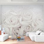 Runa art papier peint intiss� tapisserie roses de fleurs 352x250 cm (88 m2) - 8 bandes faciles � coller ...