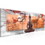 Runa art tableau d�coration murale bouddha feng shui 120x40 cm - 3 panneaux deco toile pr�t � accrocher ...