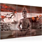 Runa art tableau d�coration murale bouddha feng shui 120x80 cm - 3 panneaux deco toile pr�t � accrocher ...