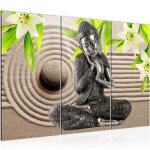 Runa art tableau d�coration murale bouddha feng shui 120x80 cm - 3 panneaux deco toile pr�t � accrocher ...