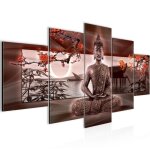 Runa art tableau décoration murale bouddha feng shui 150x75 cm - 5 panneaux deco toile prêt à accrocher ... Runa art tableau décoration murale bouddha feng shui 150x75 cm - 5 panneaux deco toile prêt à accrocher ...