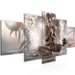 Runa art tableau décoration murale bouddha feng shui 150x75 cm - 5 panneaux deco toile prêt à accrocher ... Runa art tableau décoration murale bouddha feng shui 150x75 cm - 5 panneaux deco toile prêt à accrocher ...