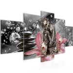 Runa art tableau décoration murale bouddha orchidée 200x100 cm - 5 panneaux deco toile prêt à accrocher ... Runa art tableau décoration murale bouddha orchidée 200x100 cm - 5 panneaux deco toile prêt à accrocher ...