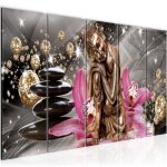 Runa art tableau décoration murale bouddha orchidée 200x80 cm - 5 panneaux deco toile prêt à accrocher ... Runa art tableau décoration murale bouddha orchidée 200x80 cm - 5 panneaux deco toile prêt à accrocher ...