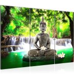 Runa art tableau décoration murale cascade bouddha 120x80 cm - 3 panneaux deco toile prêt à accrocher ... Runa art tableau décoration murale cascade bouddha 120x80 cm - 3 panneaux deco toile prêt à accrocher ...