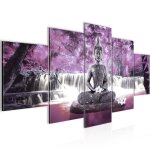 Runa art tableau d�coration murale cascade bouddha 200x100 cm - 5 panneaux deco toile pr�t � accrocher ...