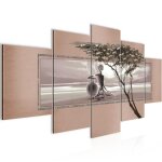 Runa art tableau dcoration murale femme africaine 200x100 cm - 5 panneaux deco toile prt  accrocher ...
