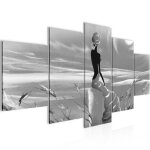 Runa art tableau dcoration murale femme africaine 200x100 cm - 5 panneaux deco toile prt  accrocher ...