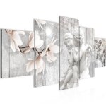 Runa art tableau dcoration murale fleurs ange 200x100 cm - 5 panneaux deco toile prt  accrocher 005951c ...