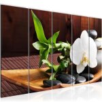 Runa art tableau d�coration murale orchid�e feng shui 150x60 cm - 5 panneaux deco toile pr�t � accrocher ...