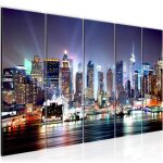 Runa art tableau dcoration murale la ville de new york 150x60 cm - 5 panneaux deco toile prt  accrocher ...