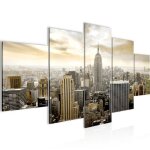 Runa art tableau d�coration murale la ville de new york 150x75 cm - 5 panneaux deco toile pr�t � accrocher ...