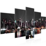 Runa art tableau d�coration murale la ville de new york 200x100 cm - 5 panneaux deco toile pr�t � accrocher ...