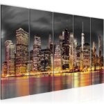 Runa art tableau dcoration murale la ville de new york 200x80 cm - 5 panneaux deco toile prt  accrocher ...