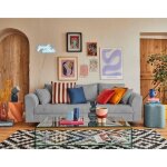 Rune - canap 3 places - en velours ctel