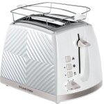 Grille - pain - russell hobbs - groove 2s - blanc - 2 tranches - 2 emplacements