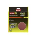 Ryobi - 10 disques diam. 150 mm autocollants grain 80 pour ponceuse  bande et  disque rbds4601g - sd150a10 ...
