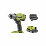 Ryobi - boulonneuse  chocs 18v one + - 3 modes - emmanchement carr 1 / 2 + batterie 2 ah sac & adaptateur ...