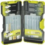 Ryobi - coffret 20 lames scie sauteuse panach�es bois et m�tal 75 et 100 mm tpi 6 / 8 / 10 / 12 / 14 ...