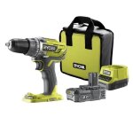 Ryobi - perceuse - visseuse 18v one + - 50 nm - 500 - 1800 tr / min - mandrin 13 mm + 1 batterie 2 ah ...