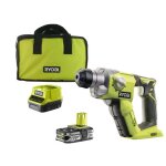 Ryobi - perforateur sds + 18v one + - 4 modes - 13 joules epta + batterie 25 ah - chargeur sac de transport ...