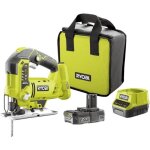 Ryobi - scie sauteuse pendulaire 18v one + - course de lame 25 mm + batterie lithium + 2 ah chargeur ...