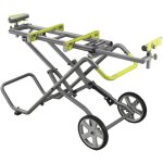 Ryobi - support universel  roulettes pour scie  coupe d?onglets - ajust. levier - pliable - extension ...