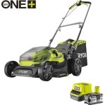 Ryobi - tondeuse pousse 18v one + -  coupe 37 cm - ramassage et mulching + 1 batterie 40 ah et chargeur ...