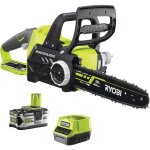 Ryobi - trononneuse 18v one + - brushless - guide 30cm - 10 m / s - tendeur sans outil + batterie 50 ...