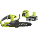 Ryobi - tron�onneuse compacte 18v one + - guide 20 cm - 46 m / s - tendeur lat�ral + batterie 25 ah et ...