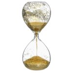 Sablier - atmosphera - nouvelle orlans - 20 cm - paillettes - or