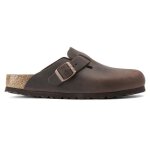Sabots - birkenstock - boston - femme - cuir huil - marron
