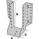 Sabot de charpente � ailes ext�rieures simpson - t. 200 x l. 76 x h. 62 mm - �p. 2 mm - sae200 / 76 / ...