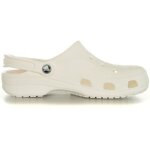 Sabot crocs - blanc - en caoutchouc avec lani�re