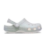 Sabot crocs classic enfant blanc iridescent glitter ? brillance et confort pour les plus jeunes