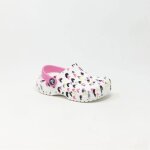 Sabots crocs classic heart print blanc pour enfant - synthtique